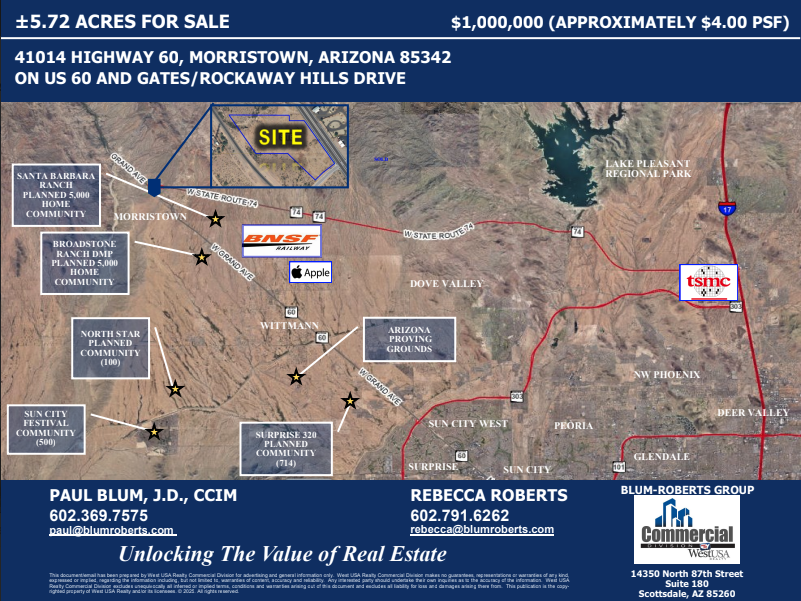 41014-highway-60-morristown-az-85342 5.72 Acres for Sale. 41014 Highway 60, Morristown, AZ 85342